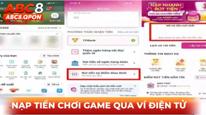 Nạp tiền chơi game qua ví điện tử linh hoạt, an toàn