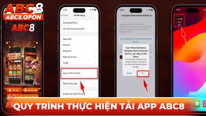 Quy trình thực hiện tải app ABC8 về di động cực đơn giản